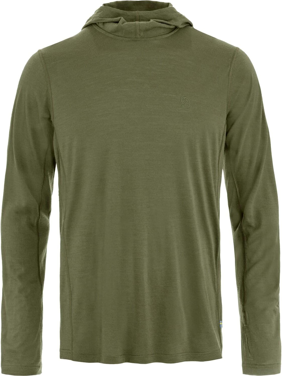 Fjällräven Abisko Men's Wool Hoodie - Temperature Regulating Merino Wool, Lightweight Warmth - Hiking, Trekking Laurel Green