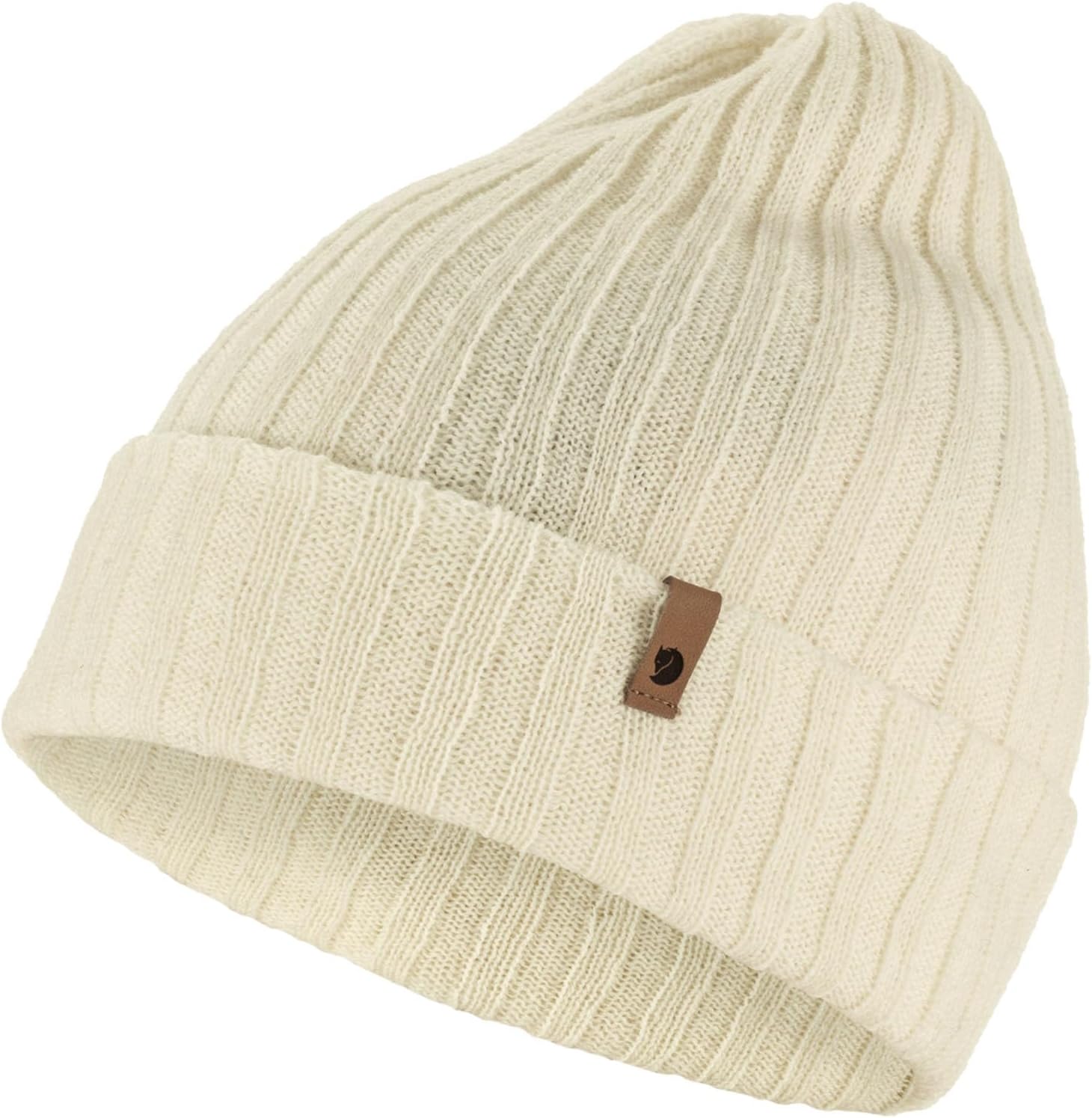 Fjallraven Byron Thin Men's Cuffed Beanie - Mid-Height Chalk White