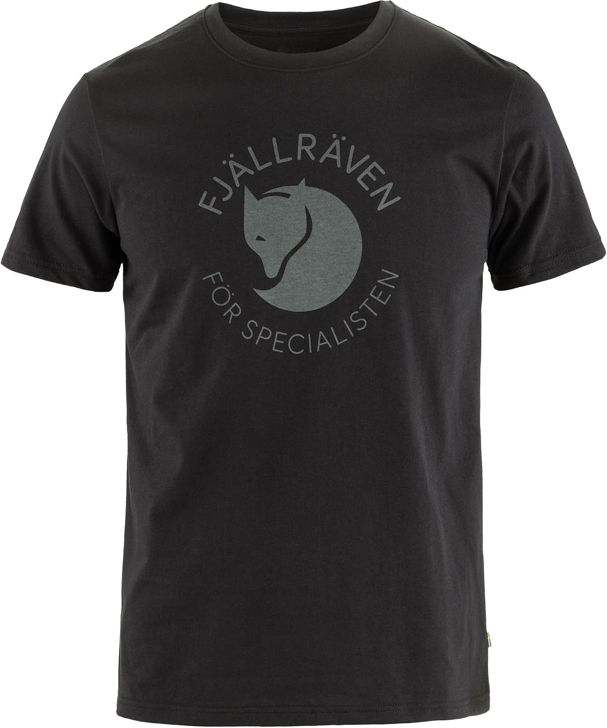 Fjällräven Fox Men's T-Shirt - Breathable, Comfortable, Organic Cotton Fabric, Classic Logo - Hiking, Travel Black