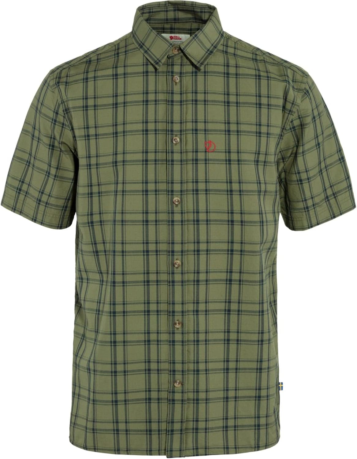 Fjällräven Övik Lite Shirt SS Men's Shirt Green/Dark Navy