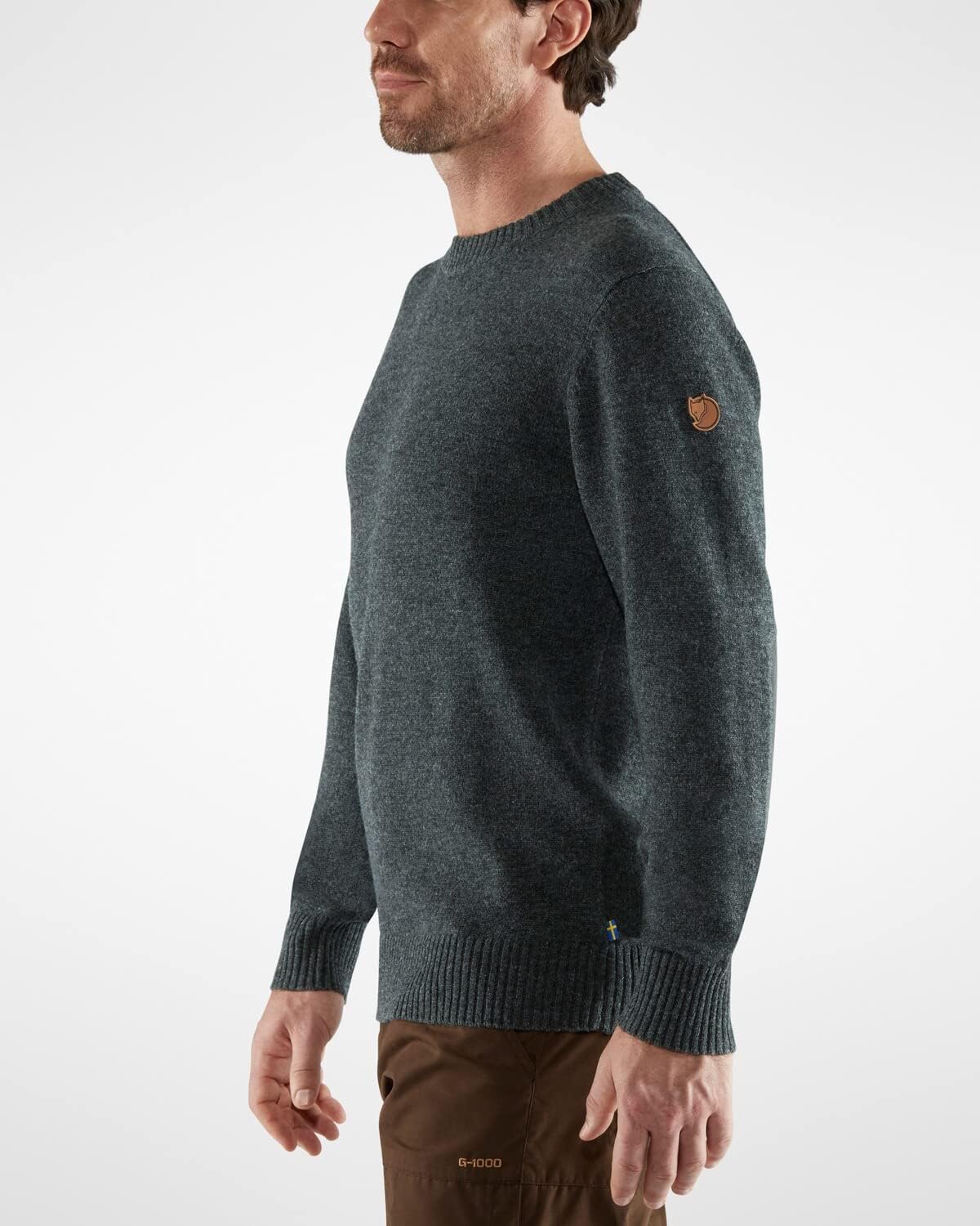 Fjällräven Men's Ovik Round-Neck Sweater M Dark Olive