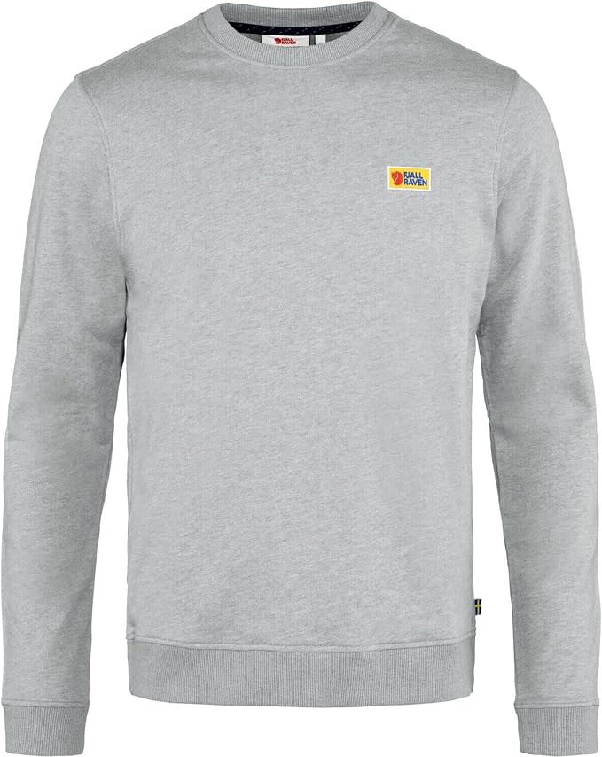 Fjällräven Vardag Men's Sweater - Breathable, Comfortable, Soft Cotton Fabric - Hiking, Travel Grey/Melange
