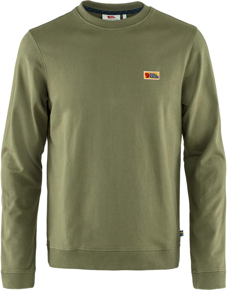 Fjällräven Vardag Men's Sweater - Breathable, Comfortable, Soft Cotton Fabric - Hiking, Travel Green