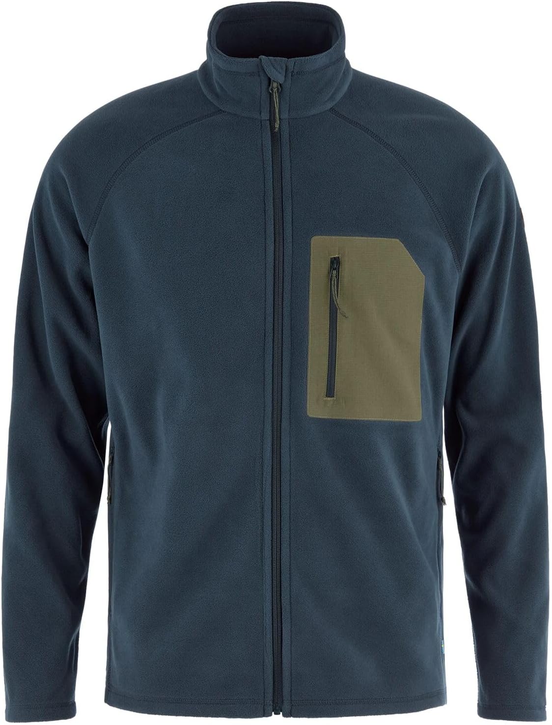 Fjallraven Kaipak Men's Fleece Full-Zip Midlayer Dark Navy/Laurel Green