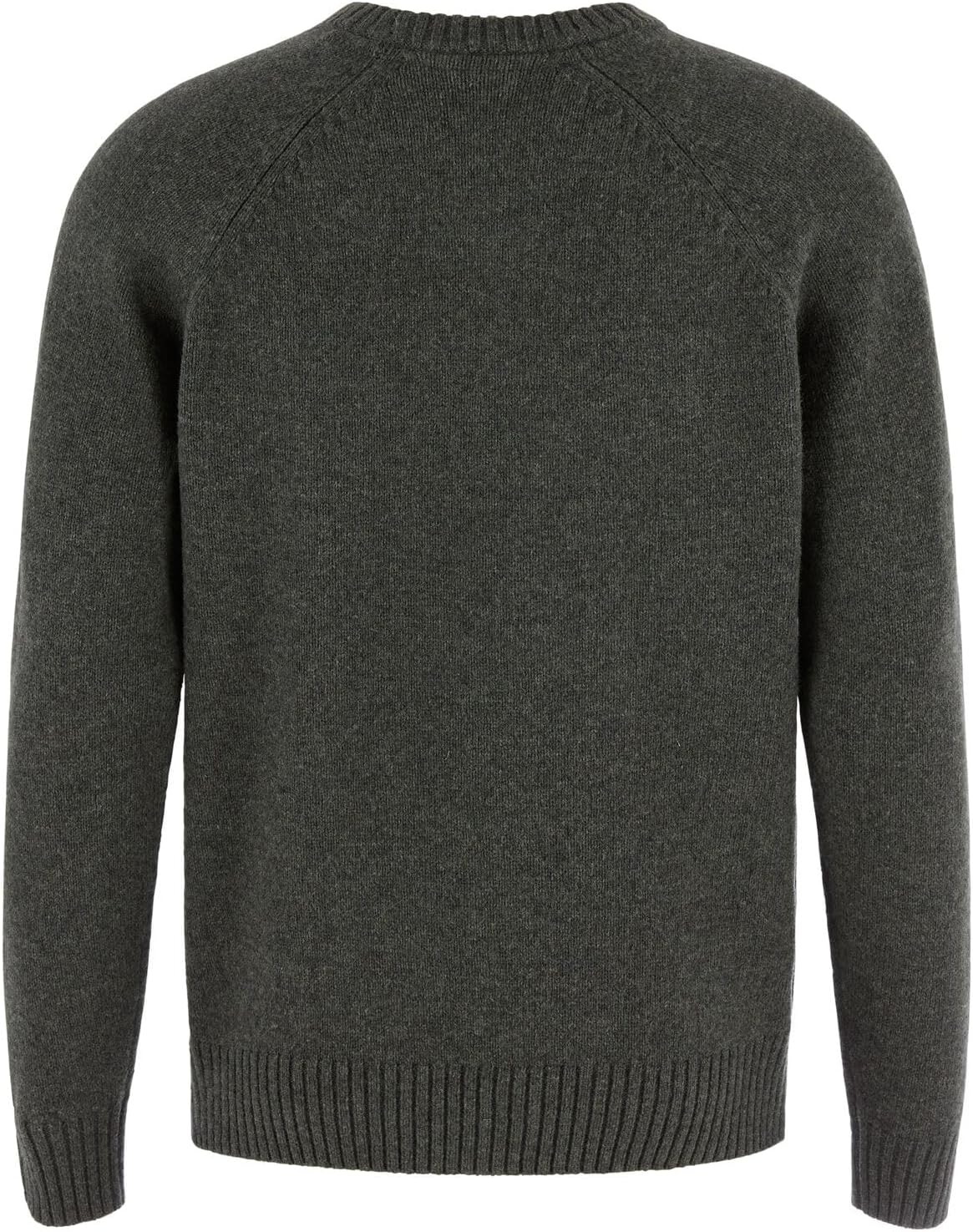 Fjallraven Logo Knit Men's Round Neck Sweater - Regular Fit Deep Forest