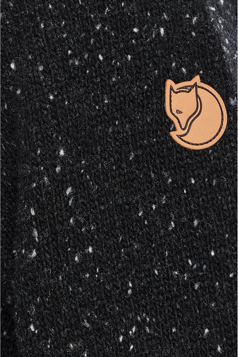 Fjallraven Ovik Neps Knit Men's Round Neck Sweater - Regular Fit Black