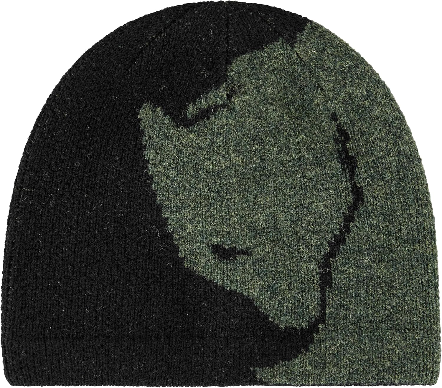 Fjallraven Bergtagen Jacquard Men's Cuffed Beanie - Mid-Height Black/Deep Forest
