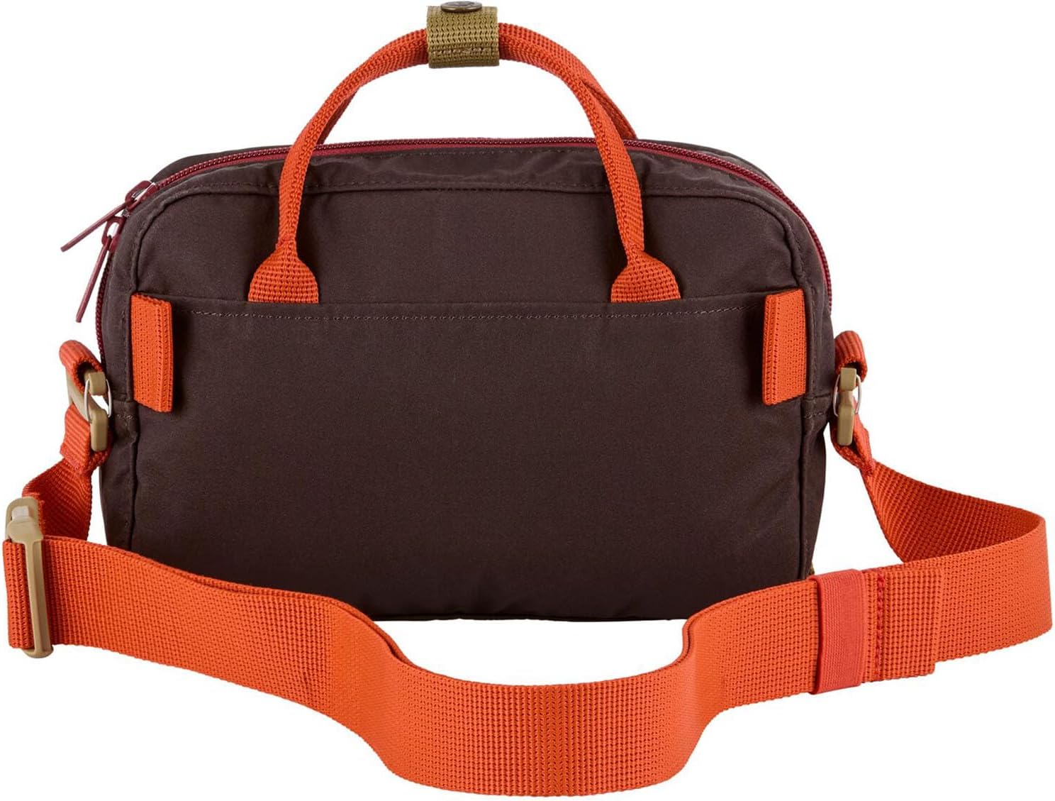 Fjallraven Kanken Koncept Crossbody, Black Oak-Rowan Red