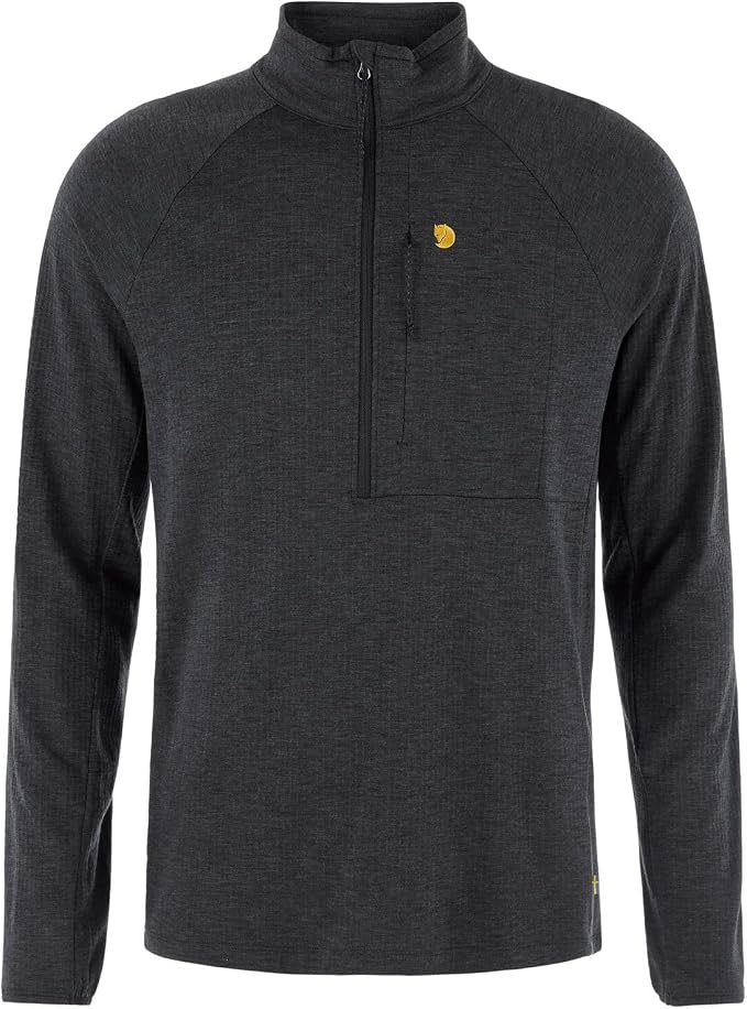 Fjallraven Bergtagen Midlayer Men's Fleece Half-Zip Midlayer Black
