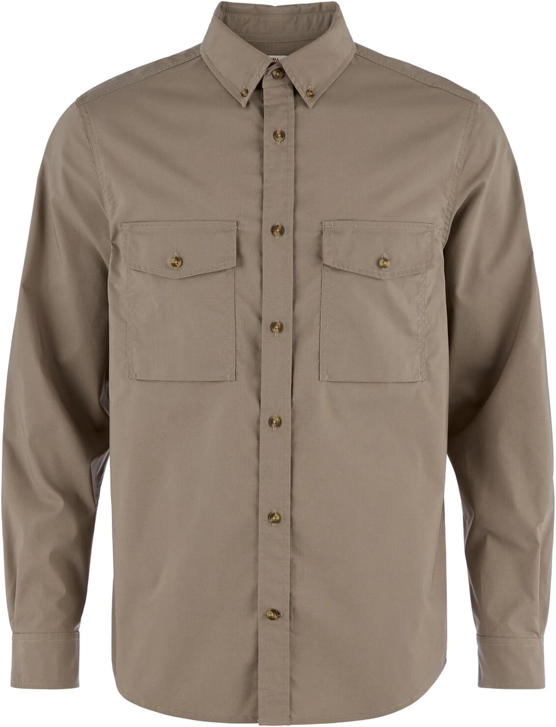 Fjallraven Ovik G-1000 Men's Long Sleeve Shirt, G-1000 Air Stretch - Relaxed Fit Suede Brown