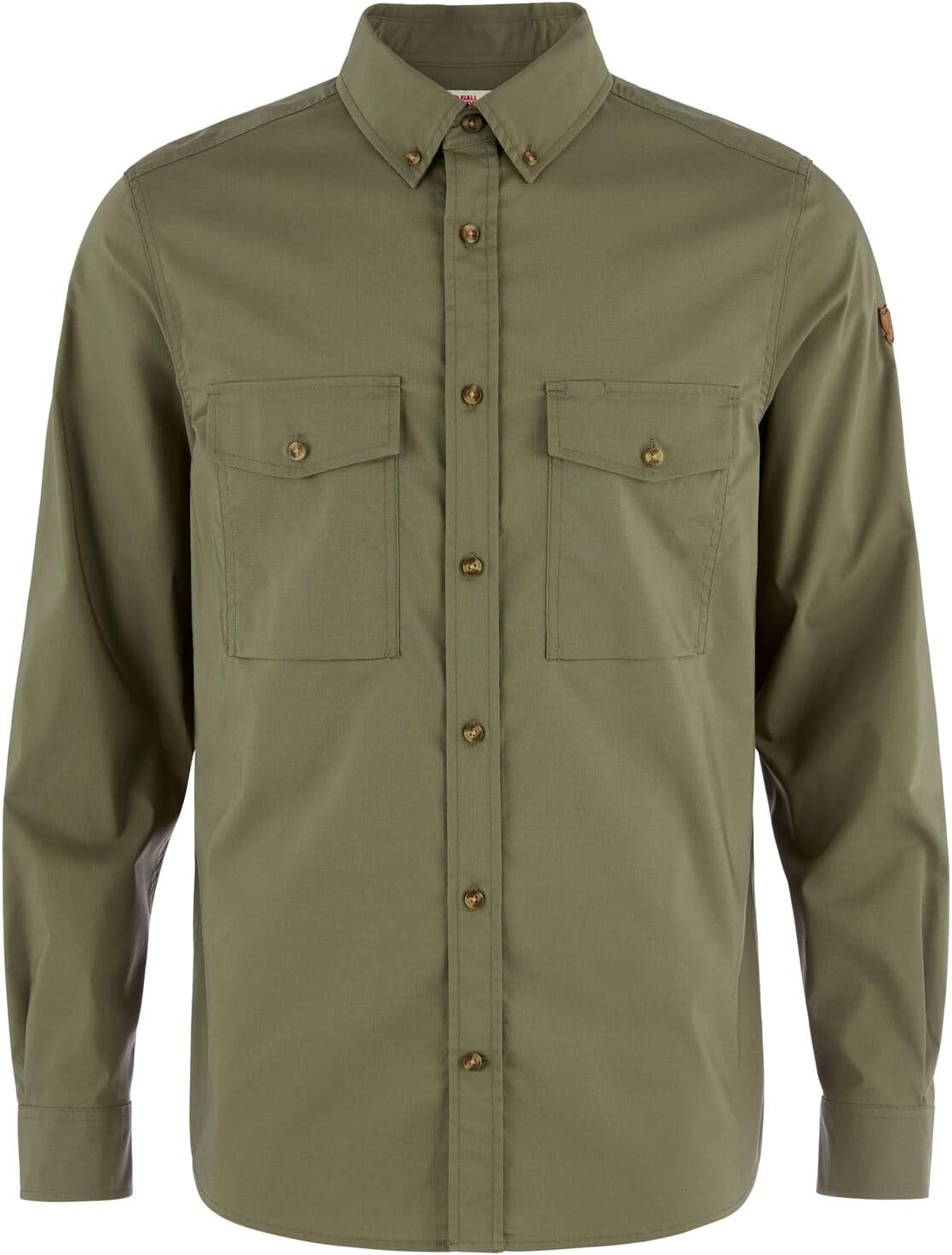 Fjallraven Ovik G-1000 Men's Long Sleeve Shirt, G-1000 Air Stretch - Relaxed Fit Laurel Green