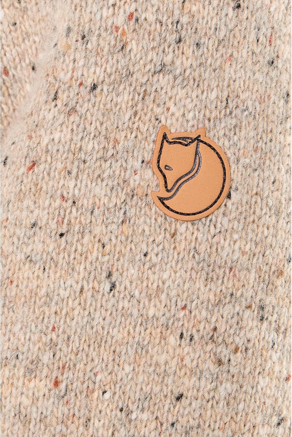 Fjallraven Ovik Neps Knit Men's Round Neck Sweater - Regular Fit Light Beige