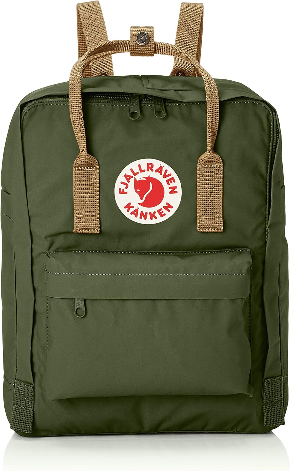 Fjällräven Kanken Backpack - Durable Vinylon Fabric, Water-Resistant, Classic Design - School, Travel Spruce Green-clay
