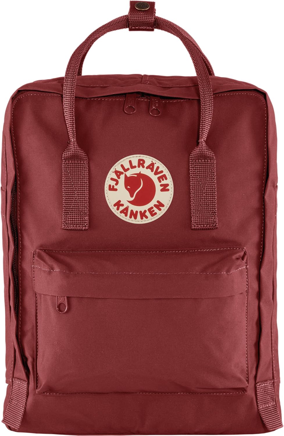 Fjällräven Kanken Backpack - Durable Vinylon Fabric, Water-Resistant, Classic Design - School, Travel Ox Red