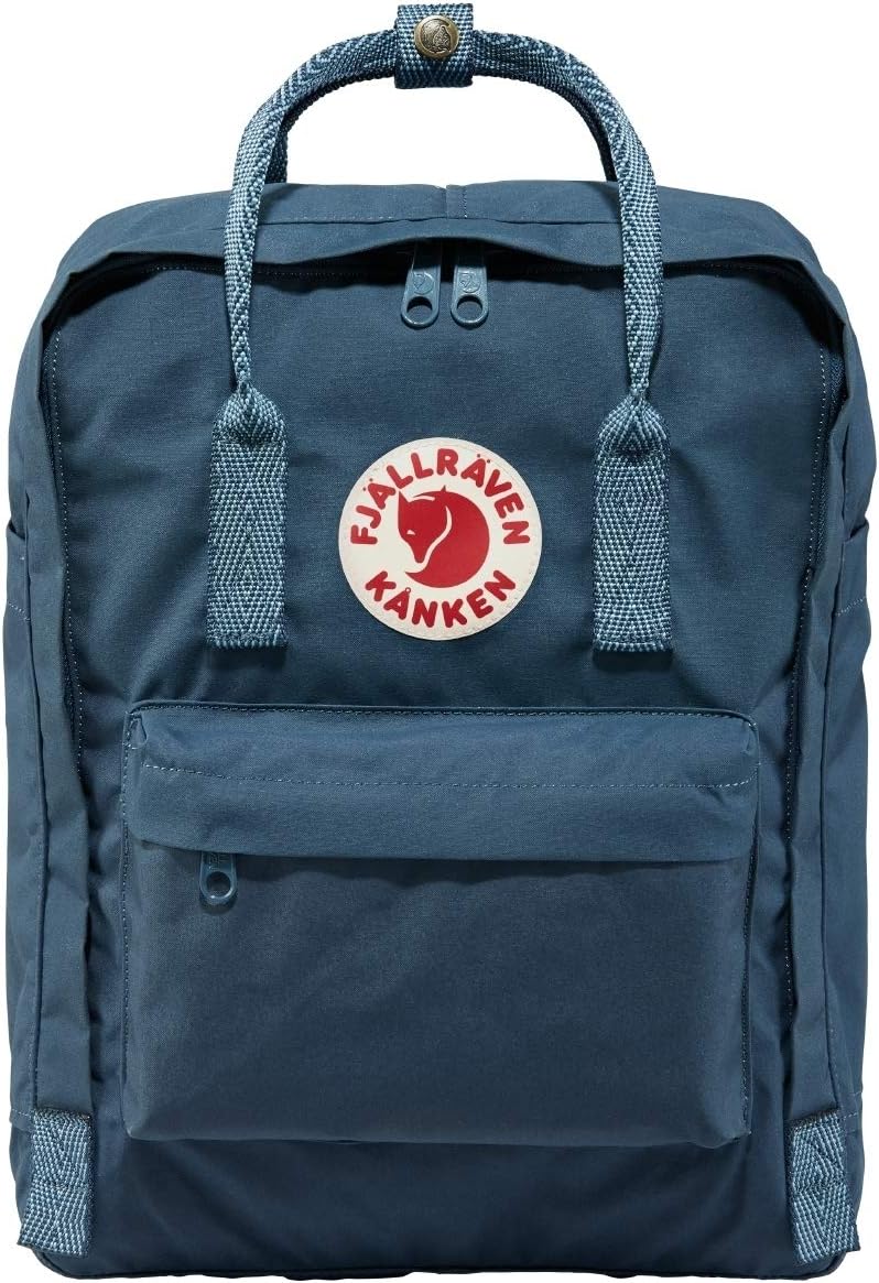 Fjällräven Kanken Backpack - Durable Vinylon Fabric, Water-Resistant, Classic Design - School, Travel Royal Blue/Goose Eye