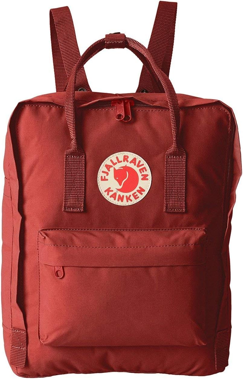 Fjällräven Kanken Backpack - Durable Vinylon Fabric, Water-Resistant, Classic Design - School, Travel Deep Red