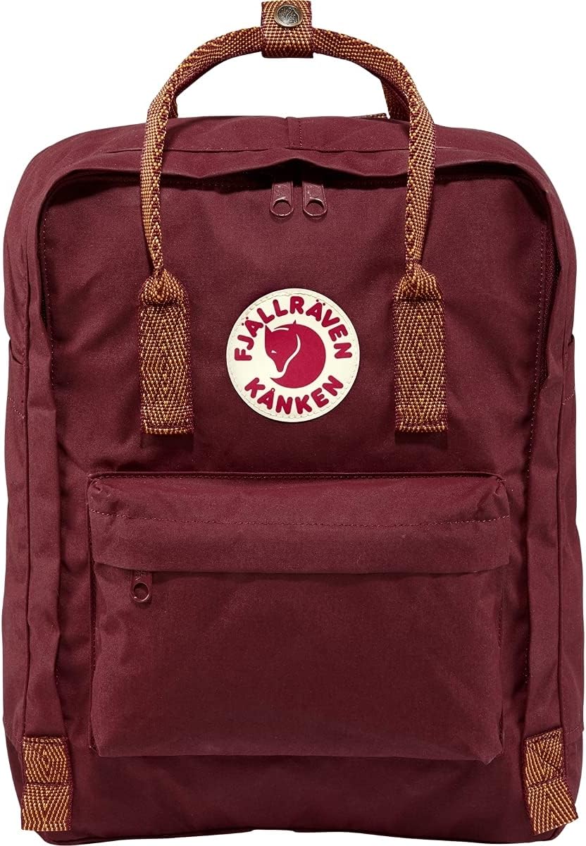 Fjällräven Kanken Backpack - Durable Vinylon Fabric, Water-Resistant, Classic Design - School, Travel Ox Red-goose Eye