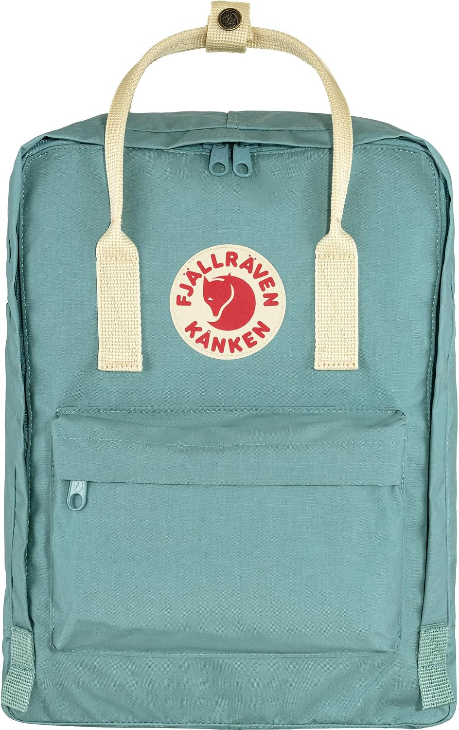 Fjällräven Kanken Backpack - Durable Vinylon Fabric, Water-Resistant, Classic Design - School, Travel Sky Blue/Light Oak