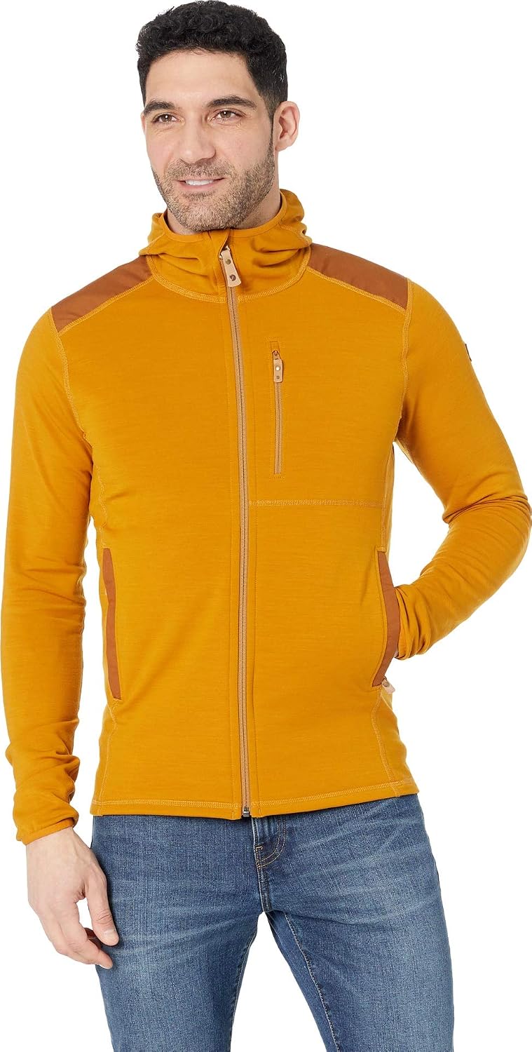 Fjällräven womens Keb Fleece Hoodie Acorn/Chestnut