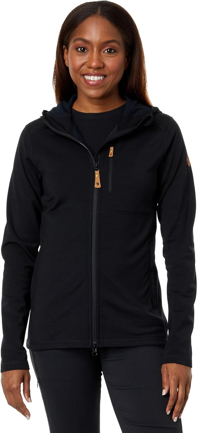 Fjällräven womens Keb Fleece Hoodie Black