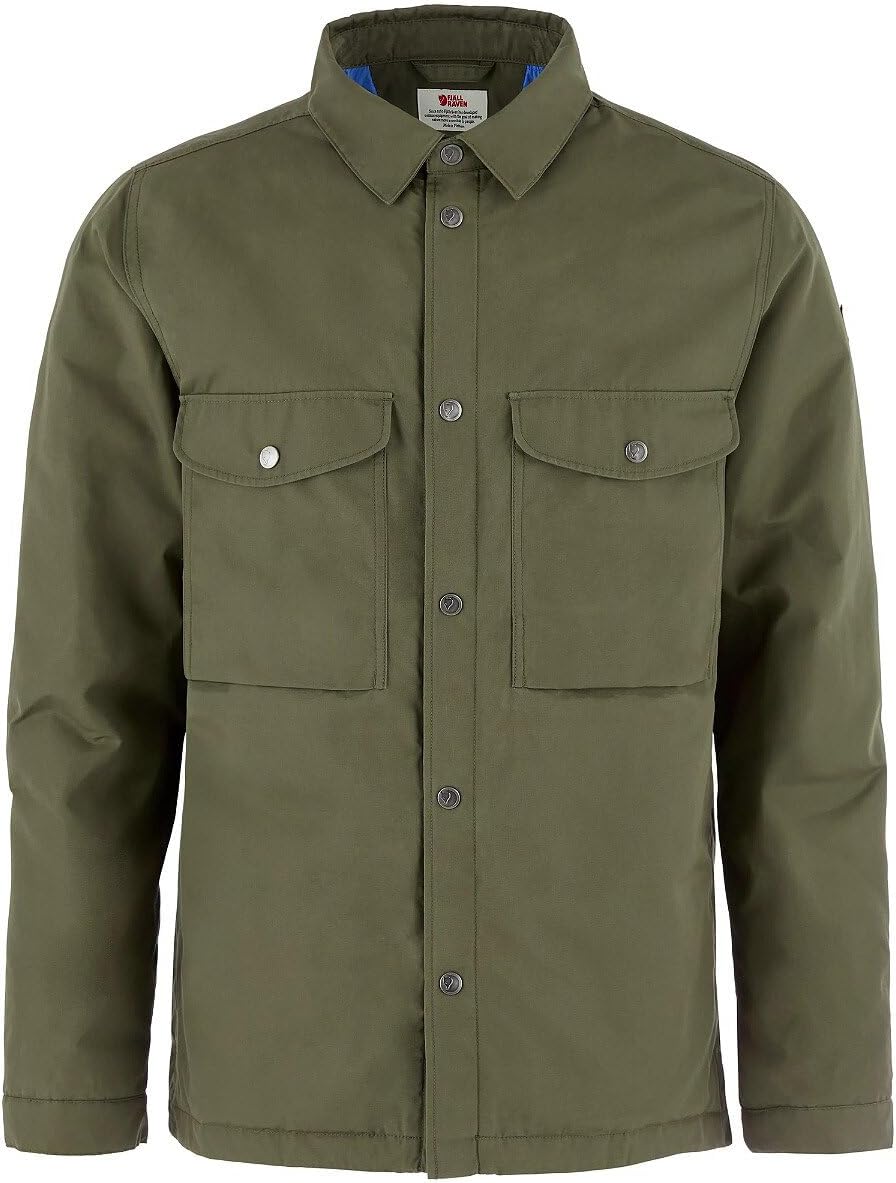 Fjallraven Ovik Down Shirt Men's Insulated Puffer Jacket Laurel Green