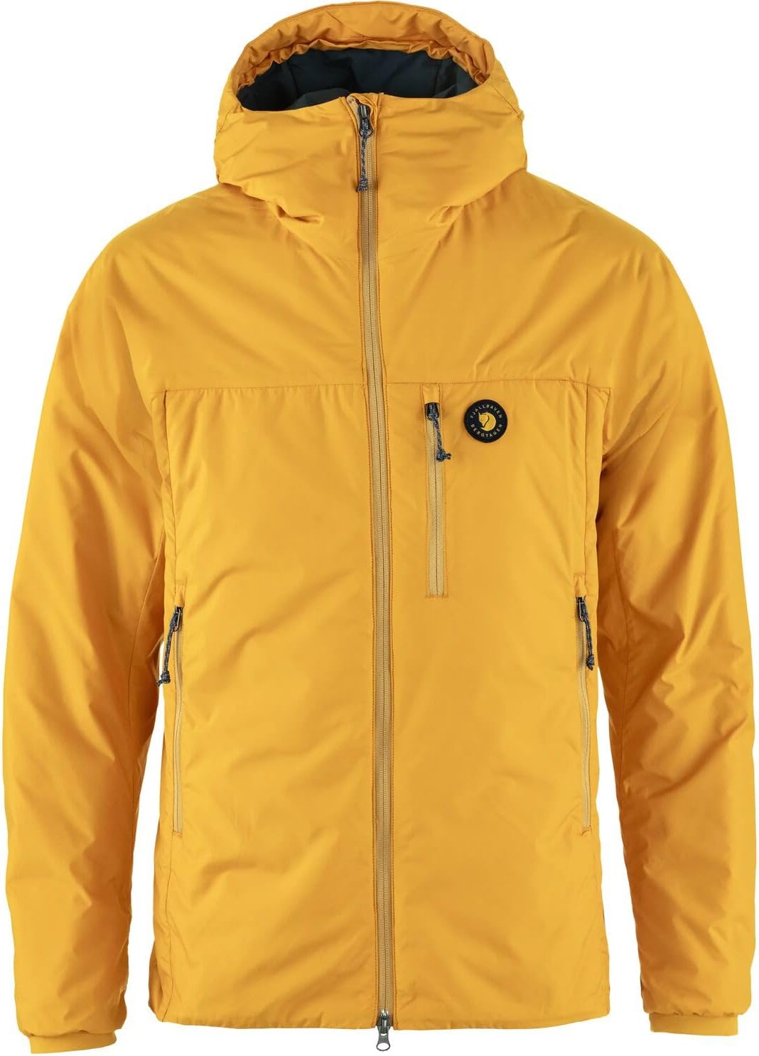 Fjällräven Bergtagen 60 Insulation Men's Jacket - Lightweight Insulation, Packable Warmth, Technical Fit - Hiking, Trekking Mustard Yellow/Mountain Blue
