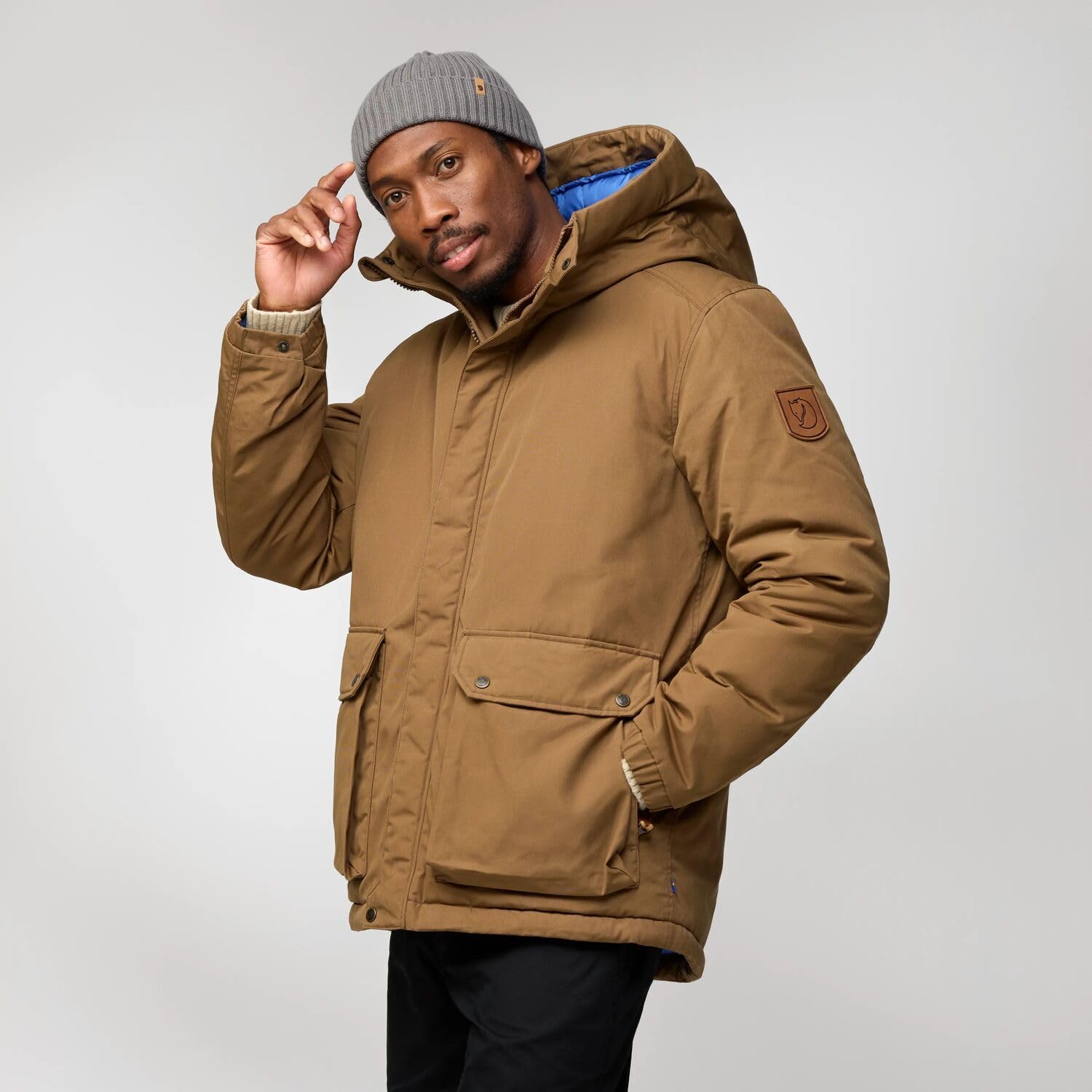 Fjallraven Ovik Padded Men's Insulated Full-Zip Midlayer Jacket Dark Navy
