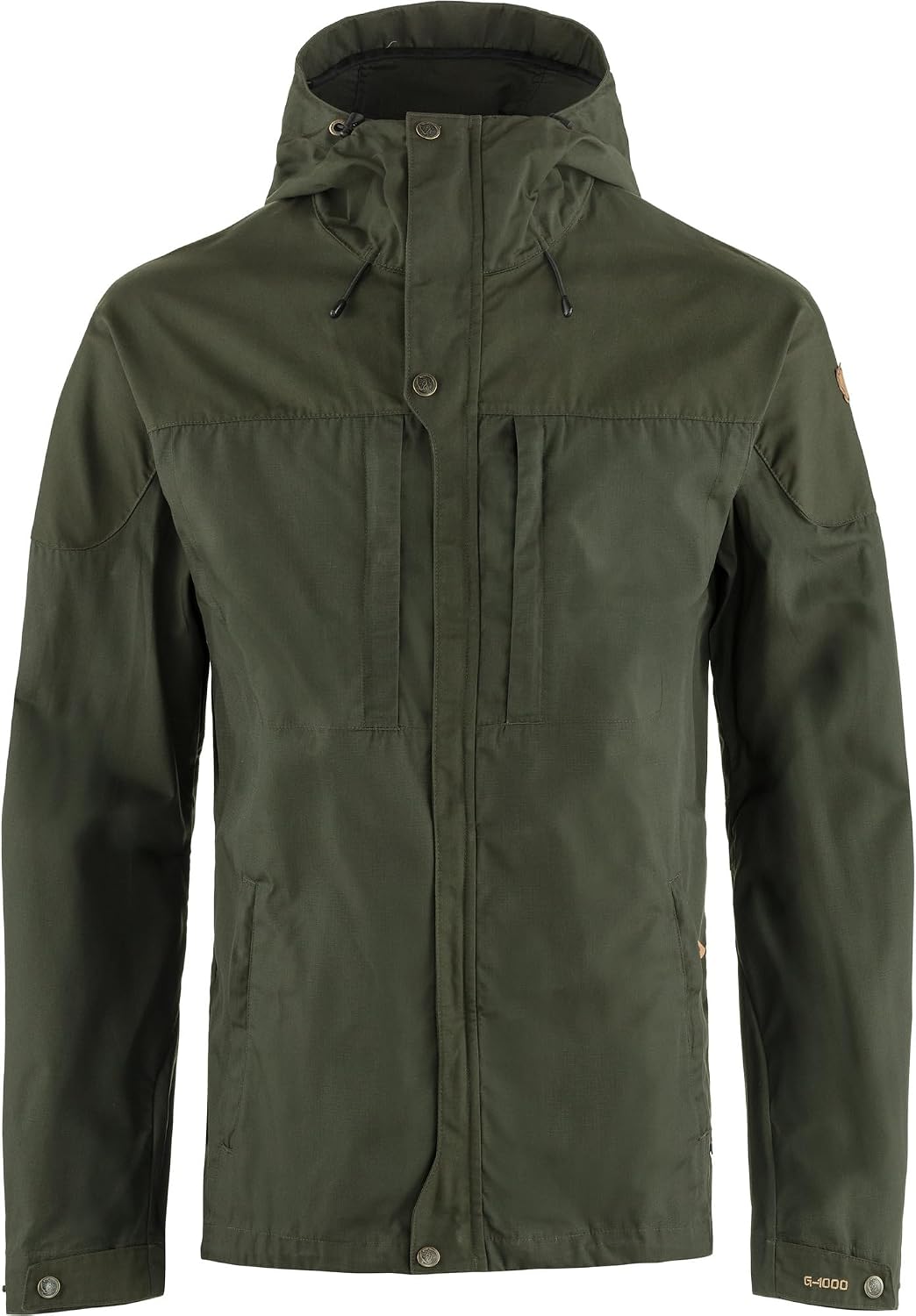 Fjällräven Skogso Men's Jacket - Water and Wind Resistant, Adaptable w/Greenland Wax, Breathable - Hiking, Trekking Deep Forest