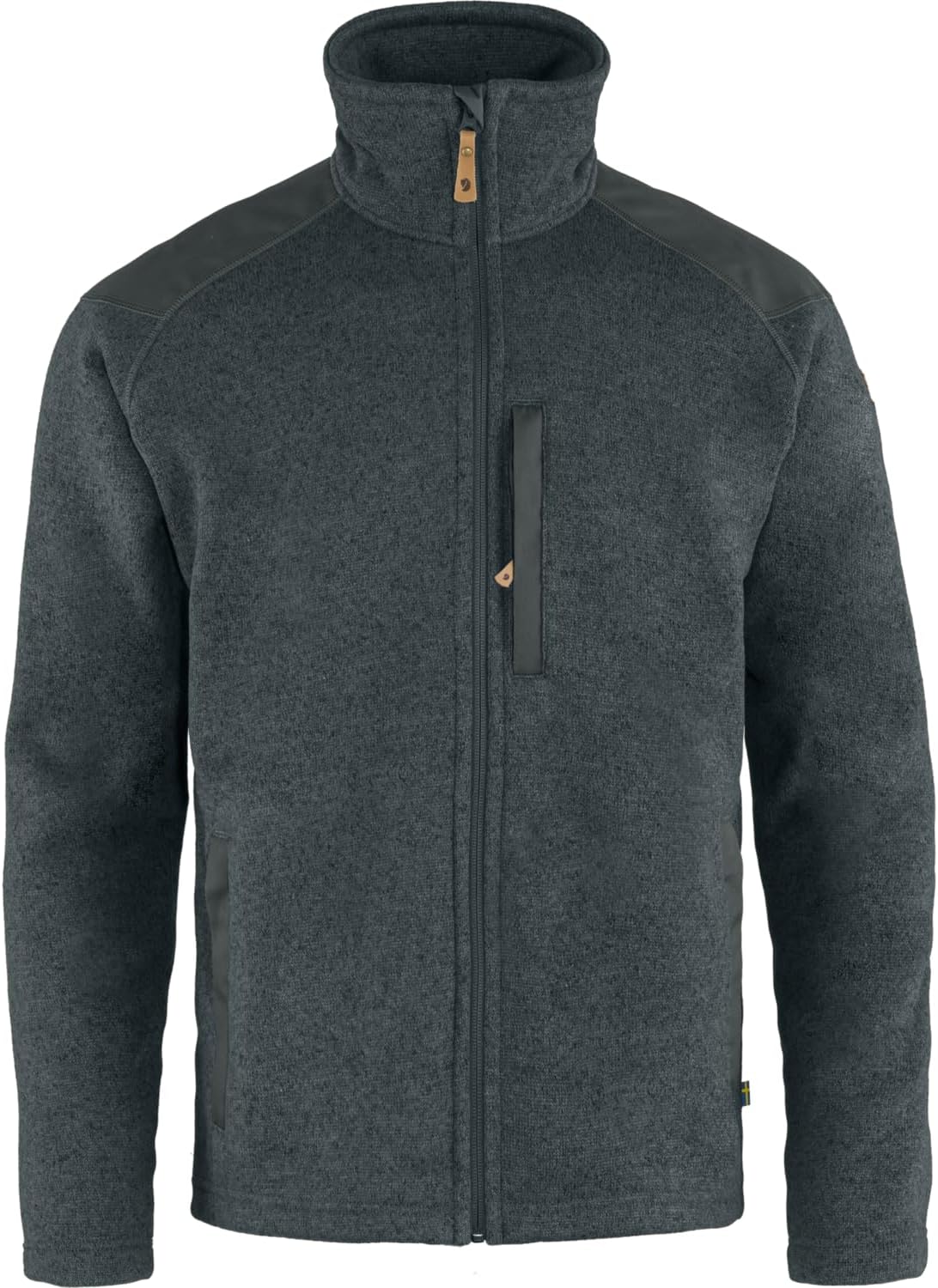 Fjällräven Buck Fleece Men's Jacket - Warm Durable Full Zip Midlayer for Hiking Trekking Outdoor Layering Graphite