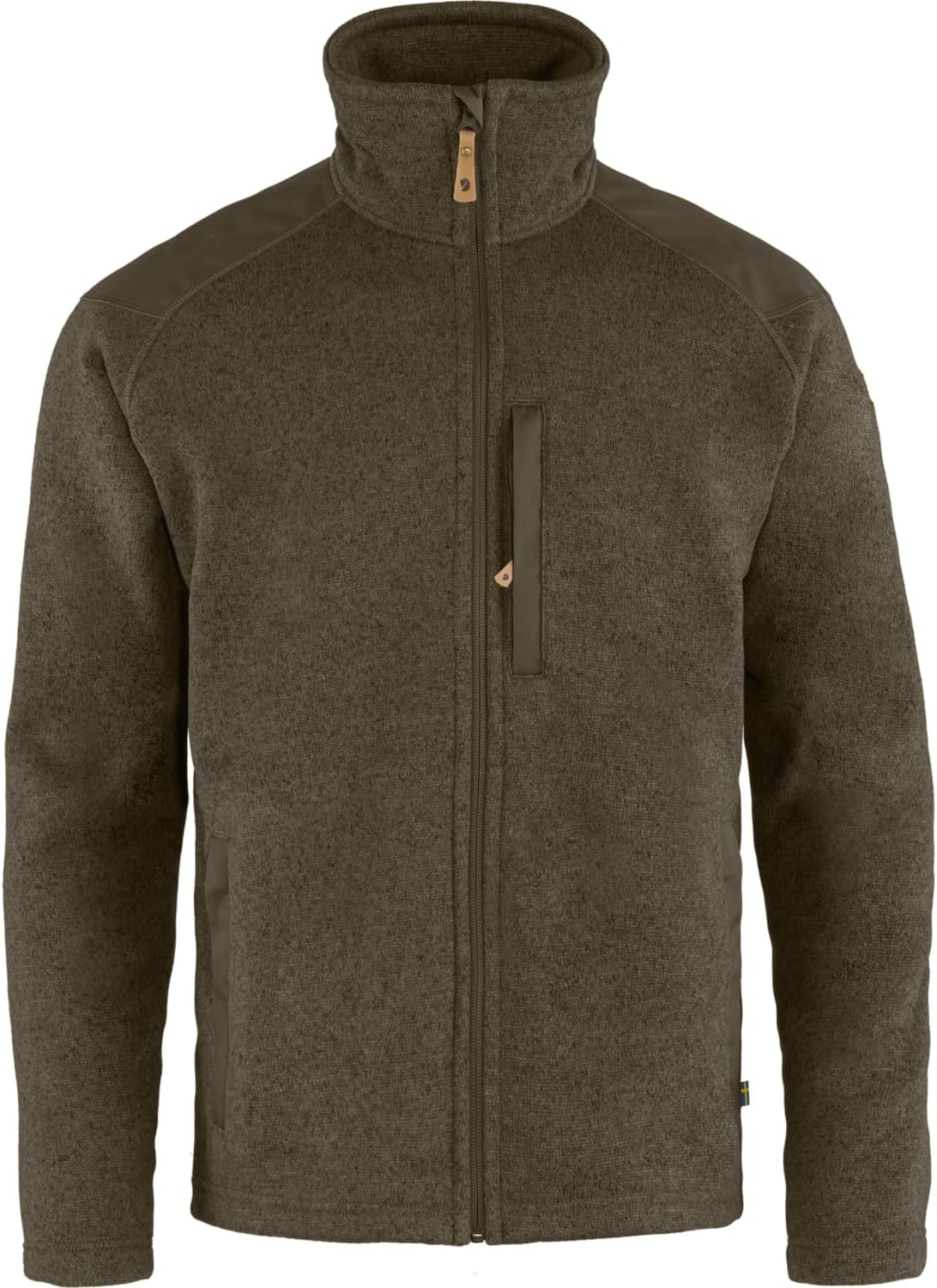 Fjällräven Buck Fleece Men's Jacket - Warm Durable Full Zip Midlayer for Hiking Trekking Outdoor Layering Dark Olive