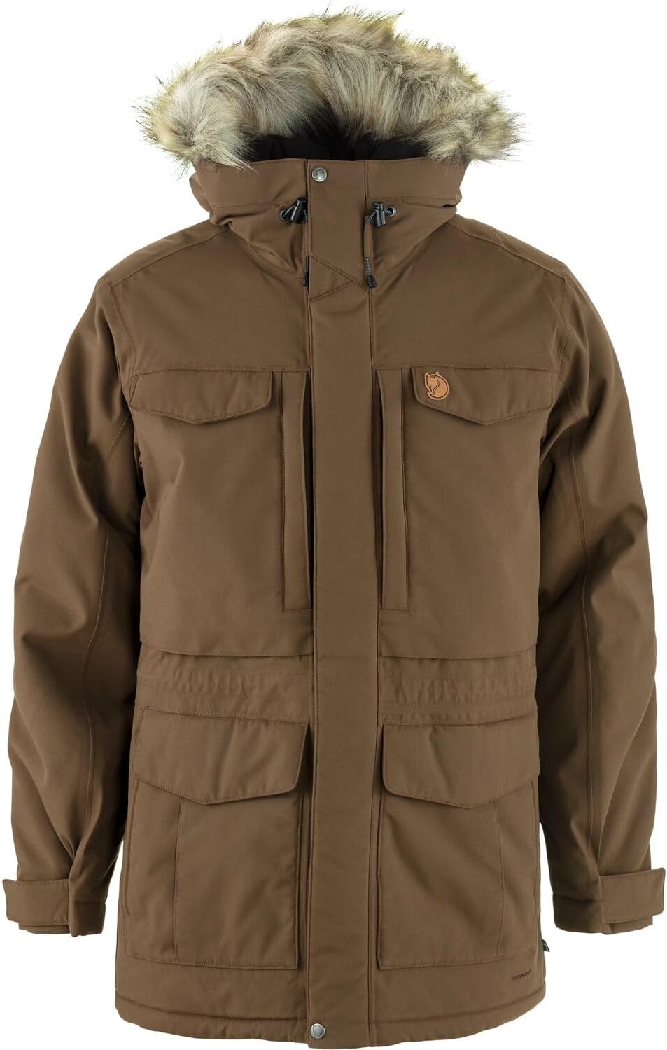 Fjällräven Nuuk Parka Men's Coat - Insulated Waterproof Durable Winter Jacket for Outdoor Wear Dark Oak