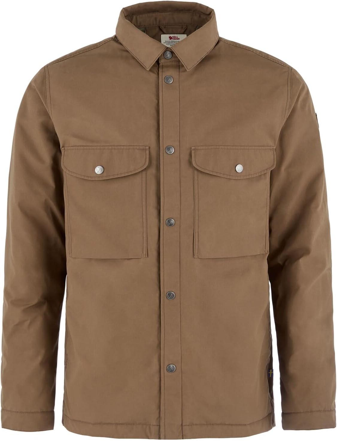 Fjallraven Ovik Down Shirt Men's Insulated Puffer Jacket Wood Brown