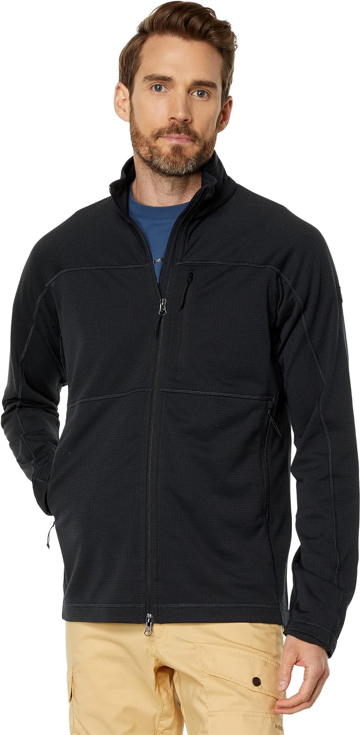 Fjällräven Abisko Lite Men's Fleece Jacket - Breathable, Comfortable, Lightweight Fleece Warmth - Hiking, Trekking Black