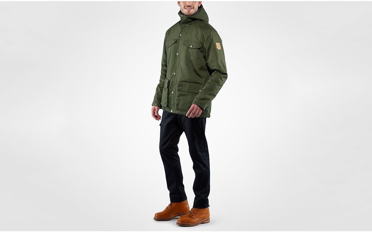 Fjallraven Greenland Winter Men's Insulated Full-Zip Midlayer Jacket Deep Forest