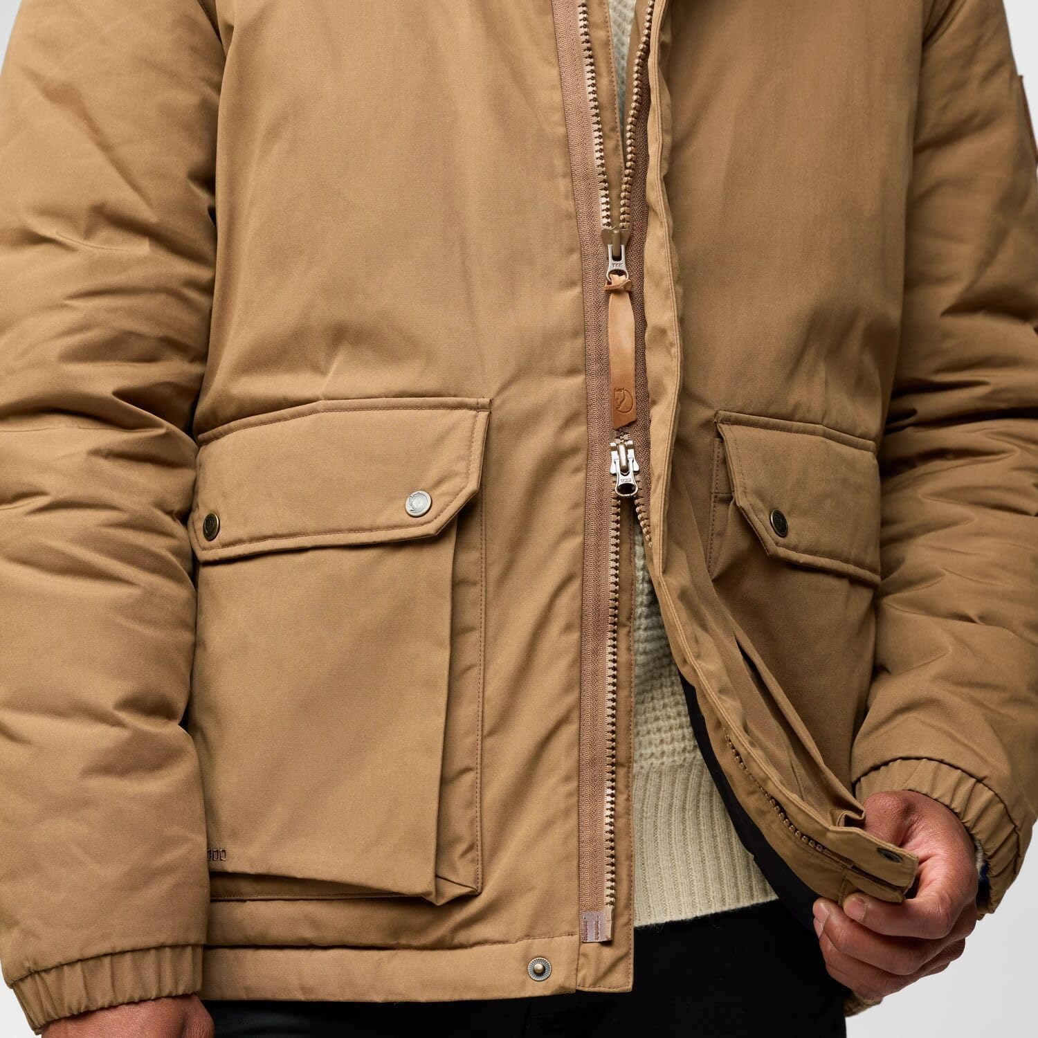 Fjallraven Ovik Padded Men's Insulated Full-Zip Midlayer Jacket Laurel Green