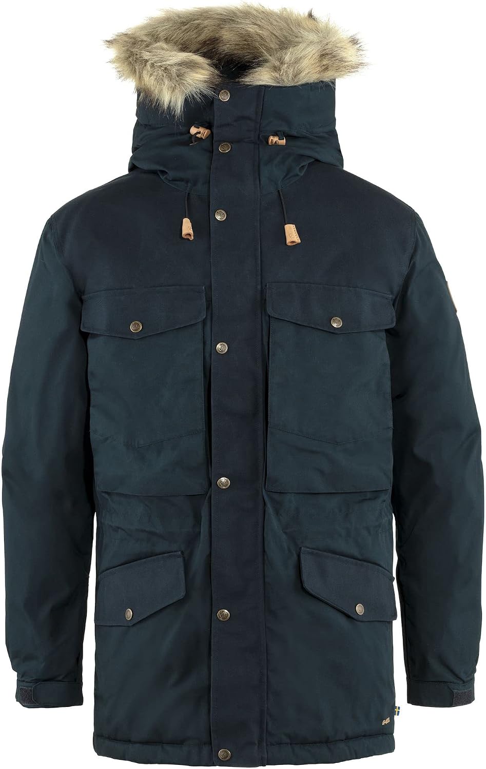 Fjällräven Singi Down Jacket Men's Coat - Insulated Warm Durable Winter Parka for Outdoor Use Dark Navy