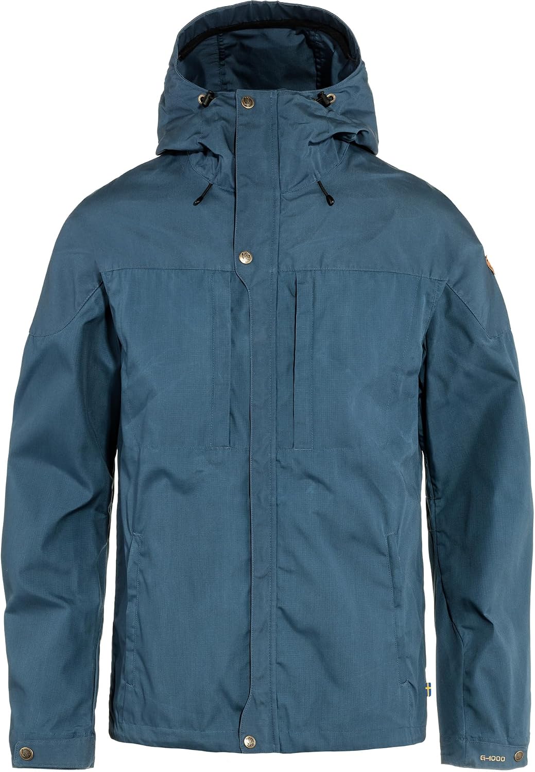 Fjällräven Skogso Men's Jacket - Water and Wind Resistant, Adaptable w/Greenland Wax, Breathable - Hiking, Trekking Indigo Blue