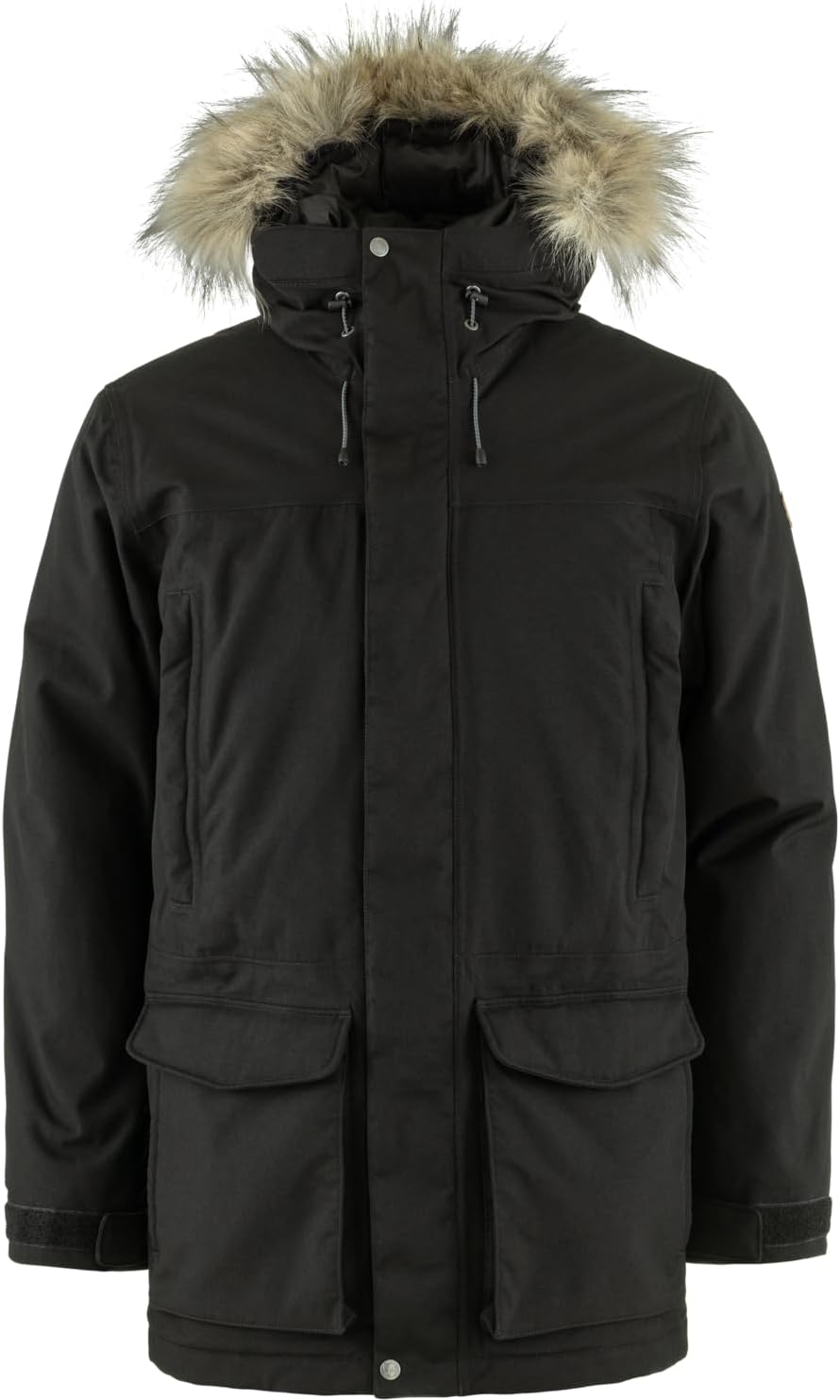 Fjällräven Nuuk Lite Parka Men's Coat - Insulated Waterproof Lightweight Winter Jacket for Outdoor Use Black