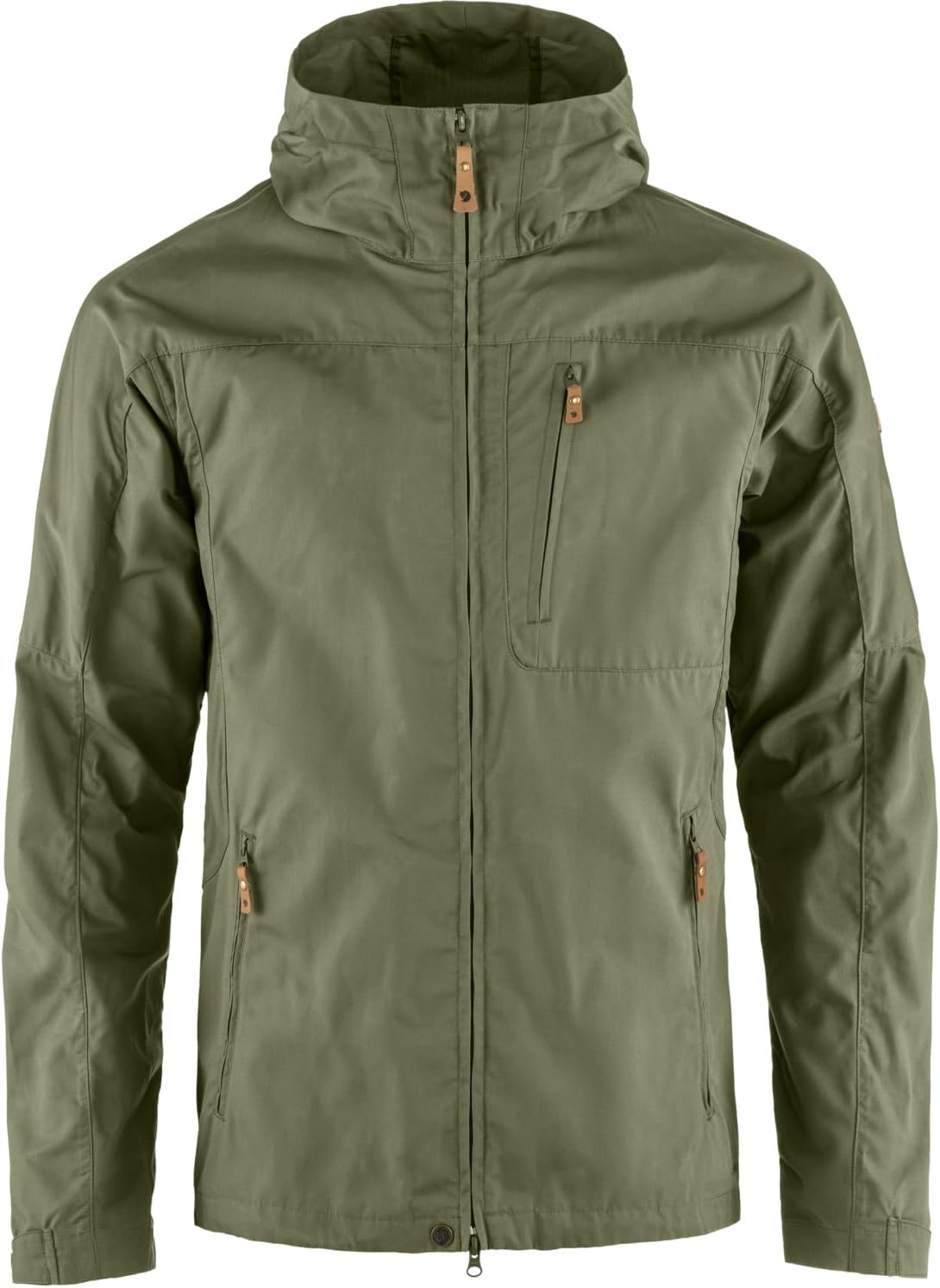 Fjällräven Sten Men's Shell Jacket - Water and Wind Resistant, Breathable, Durable Fabric - Hiking, Trekking, Camping Green