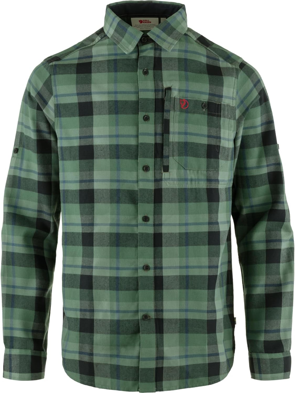 Fjallraven Fjallglim Relaxed Shirt Men's Long Sleeve Flannel Deep Patina-dark Navy