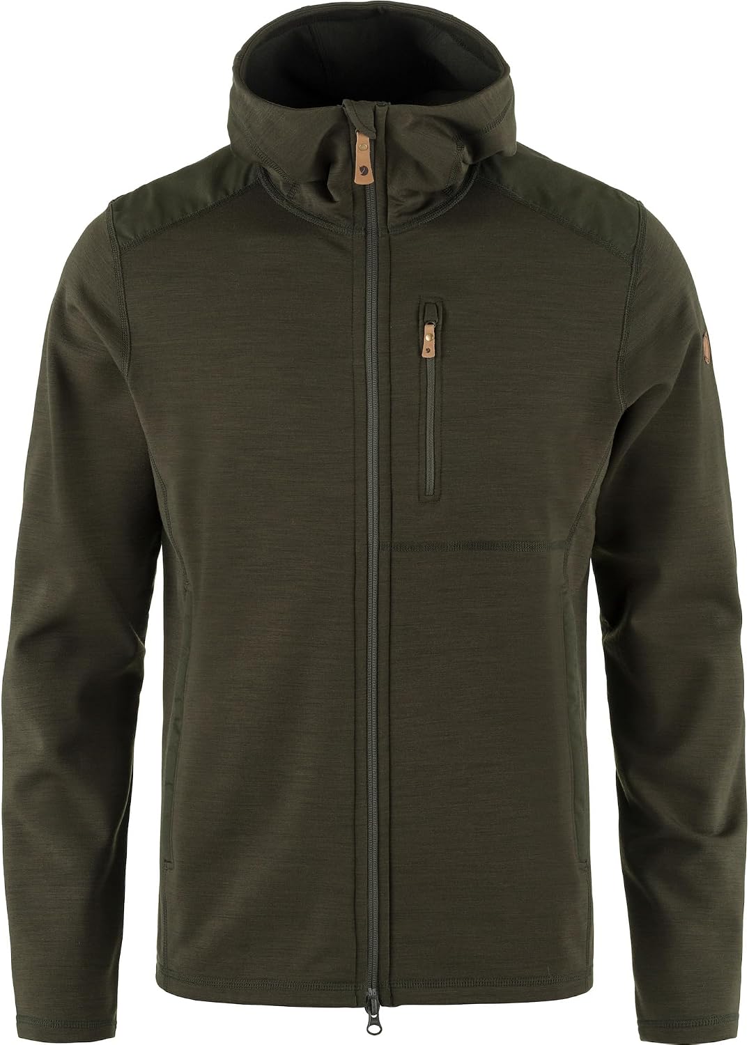 Fjällräven Keb Fleece Men's Hooded Jacket - Insulated Fleece, Breathable Warmth, Durable Construction - Hiking, Trekking Deep Forest