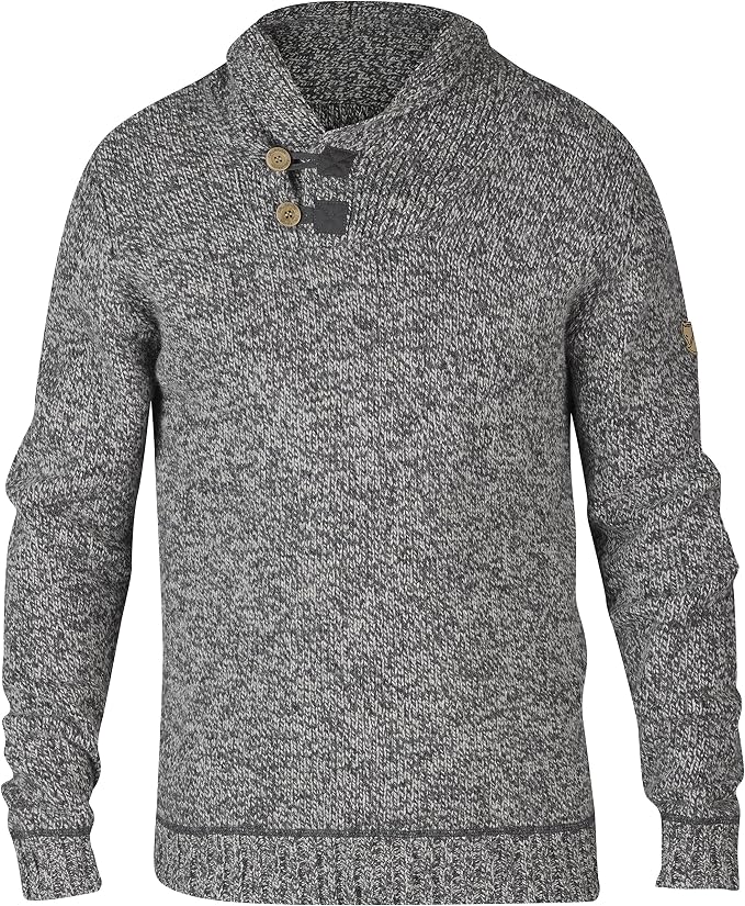 Fjällräven Lada Sweater Men's Pullover - Warm Soft Knit Everyday Layer for Casual Outdoor Use Grey