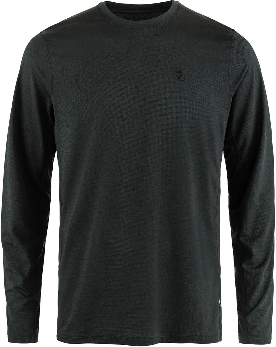 Fjällräven Abisko Day Hike Men's Long Sleeve Shirt - Comfortable, Lightweight, Breathable Fabric - Hiking, Trekking Black