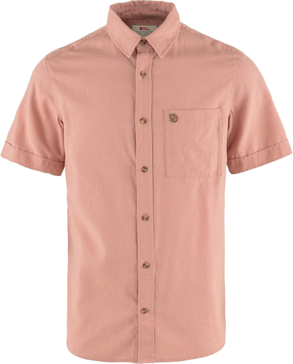 Fjällräven Ovik Men's Short Sleeve Shirt - Lightweight, Breathable, Comfortable Fabric - Hiking, Travel Dusty Rose