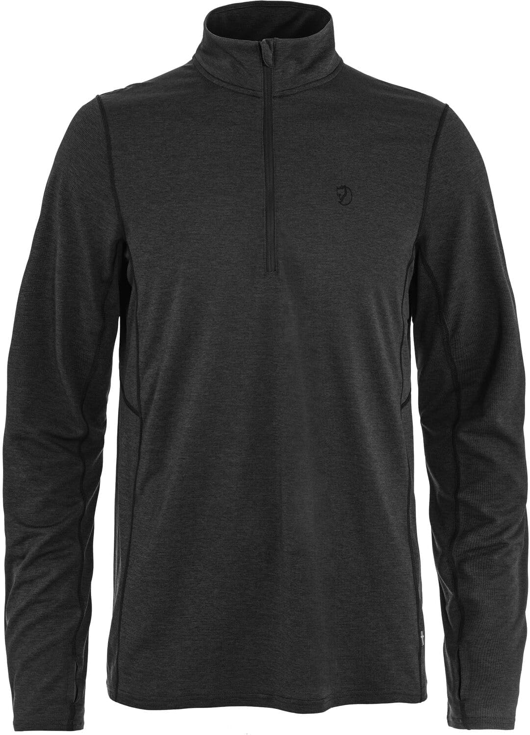 Fjällräven Abisko Day Hike Men's Half Zip - Moisture Wicking Fabric, Lightweight, Comfortable, Stretch - Hiking, Trekking Black