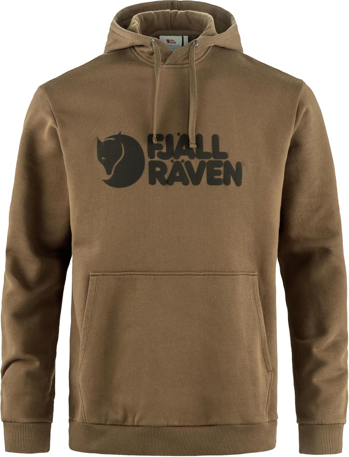 Fjallraven Logo Men's Round Neck Sweatshirt - Relaxed Fit Wood Brown