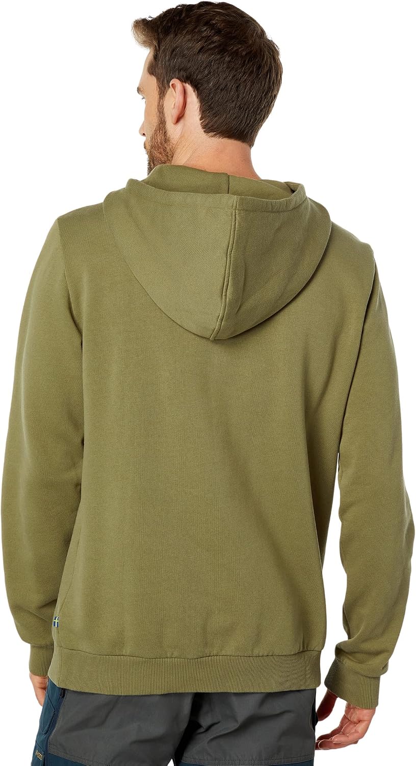 Fjallraven Logo Men's Round Neck Sweatshirt - Relaxed Fit Light Olive
