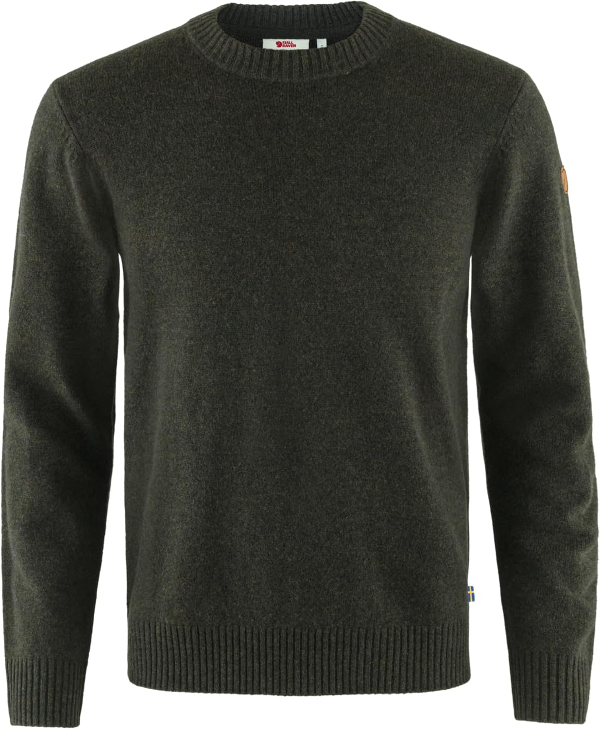 Fjällräven Men's Ovik Round-Neck Sweater M Dark Olive