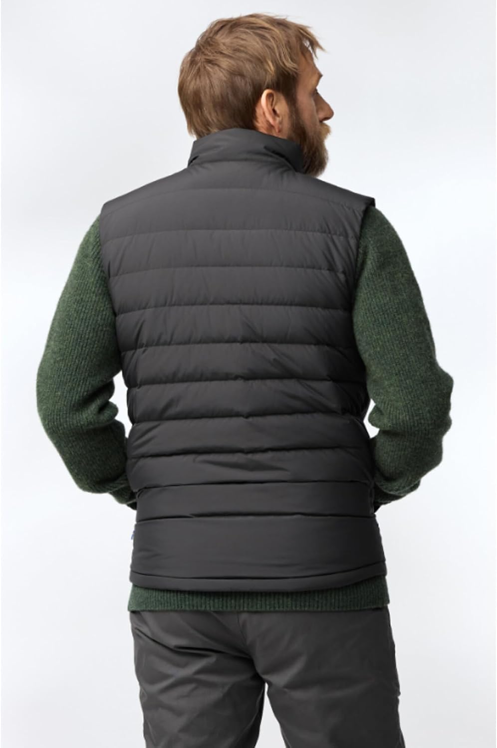 Fjallraven Greenland Down Liner Men's Insulated Down Full-Zip Midlayer Vest Black
