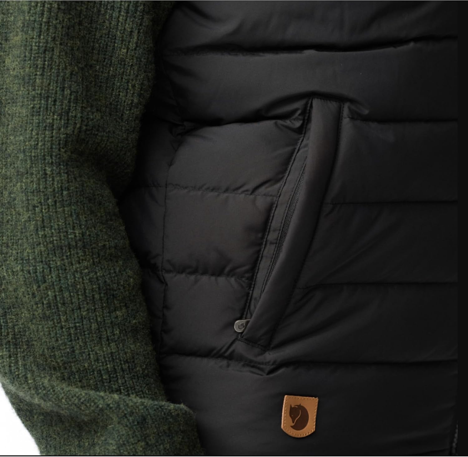 Fjallraven Greenland Down Liner Men's Insulated Down Full-Zip Midlayer Vest Black